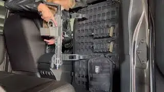 Vehicle Rifle Rack - Rubber Clamps + 15 25 X 25 RMP&trade; [Rigid MOLLE Panel]