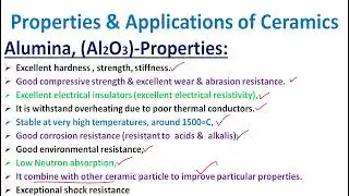 Properties and Applications of Ceramics | Al2O3 | ceramics | non metalic material | emm | metallurgy