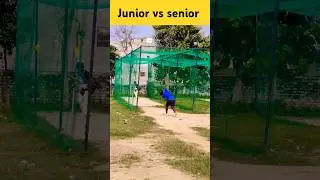 Junior vs senior #viral #trending  #bestvsbest #fastbowlingbasics #battingtechnique #cricketshorts #
