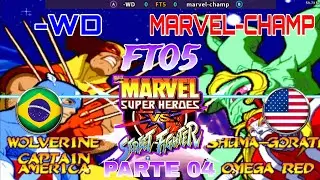 MSH 🆚️ SF - Parte 04 -WD🇧🇷🆚🇺🇲 marvel-champ [FT05] 1440p.60 #marvel #streetfighter #capcom #gaming