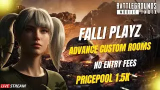BGMI ADVANCE CUSTOM ROOMS🫡| FALLI PLAYZ | ROAD TO 2K | #bgmilive #pubg #scrims #bgis #practicescrims
