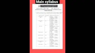 High school teacher recruitment main exam syllabus details 2022