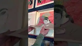 How are Japanese woodblock prints made? Process print for Jacoulet&rsquo;s &ldquo;Les Jade&rdquo; Extremely Rare! 