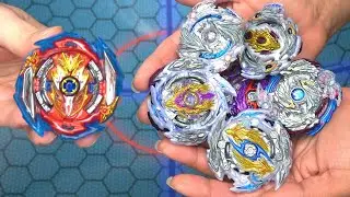 INFINITE ACHILLIES vs ALL LONGINUS BEYS | Beyblade Burst Super King ベイブレードバーストスーパーキング