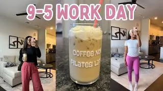 9-5 work day vlog | waking up at 5am, adjusting to hybrid schedule