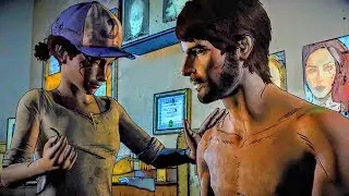 Clementine Stitches Javier's Arm (Walking Dead | Telltale Games)