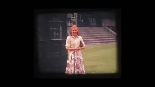 1940s or 1950s Wimbledon tennis tournament grass court 8mm home movie