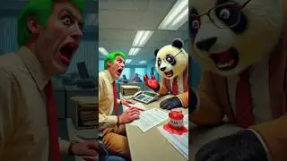Evolution of 🌀 Office Panda Just Wanted JAM #halloween #evolution #horror #transformation