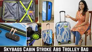 Skybags Cabin Stroke 55cm ABS Hard Trolley Review | 8-Wheel Luggage with Lock | Best Cabin Bag.