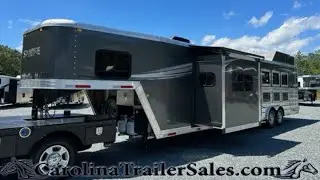 New 2024 Merhow 4 Horse Trailer Tour | 14' LQ, Slide, Dinette & Sofa Layout, Fireplace, Hay Rack