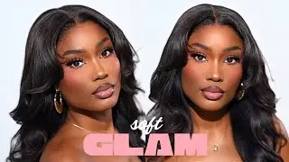 FULL Soft Glam Makeup Tutorial! Beginner Friendly - FOR DARK SKIN WOMEN