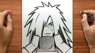Easy Anime Drawing | How to Draw Madara Uchiha Step by Step | for Beginners