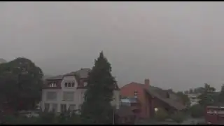 St. Gallen Grabs, Switzerland, Blitzeinschlag in Kirchturm