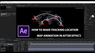 How to make tracking location map in after effect, after effect animation,map animation.