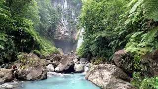 Return to Victoria falls Dominica to admire the turquoise water...
