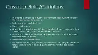 Course Syllabus for U.S and N.C Civics