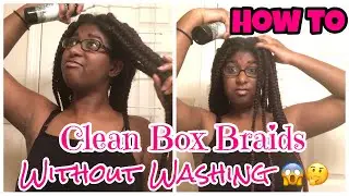 How to Clean Box Braids WITHOUT WASHING!!|Protective Style Care|Hair Growth In Protective Styles!!