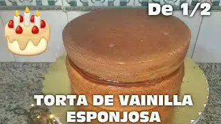 TORTA DE VAINILLA DE 1 /2 kilo de ingredientes ✅