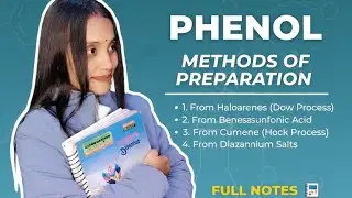 Method of preparation of phenol 🫣 full handwriting notes for your board exam 👍
