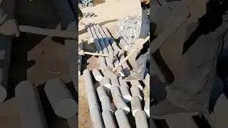 skill of breaking construction materials with a hammer #shorts
