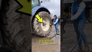 Ремонт шин на тракторе 💪