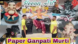 Heena Art | Paper Ganpati Murti| Light Weight Eco-Friendly Ganpati Murti| Surat Ganpati Making 2024|