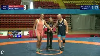 Round 3 FS - 100 kg: L. HADJI ARSOV (MKD) v. D. MARK LOVELL (USA)