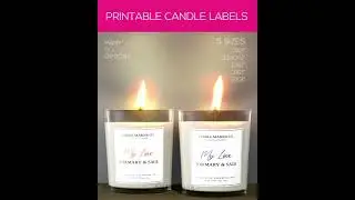 Printable Candle Label Template Editable | Minimalist Label For Candles
