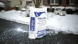 white de icing rock salt in a 25kg bag