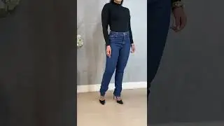 Cal&ccedil;a Mom Cintura Alta Mulheres Altas Ri19 (75870)