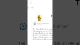 🔥 Discover the Thanos Snap Easter Egg on Google! 🦸&zwj;♂️✨