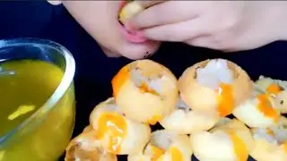 spicy bites asmr eating spicy pani puri golgappa eating#spicybites #mukbang
