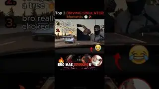 Top 3 DRIVING SIMULATOR Moments 💀🥀| Bro DRINKING!🔥#shorts #funny #drivingsimulator #gaming #moments