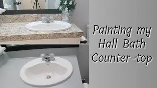Cindy's Little House = Painted Bathroom Countertop on a Budget
