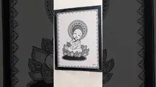Handmade buddha mandala art!🎨#mandalaart #buddha #art #artist #buddhist #shorts #viral #zentangleart