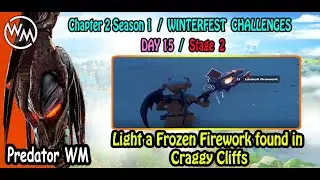 Light a Frozen firework found in CRAGGY CLIFFS / Winterfest Challenges / Day 15 / Stage 2