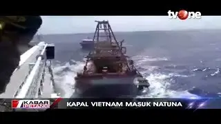 Menegangkan! Detik-detik Kapal KKP Usir Kapal Ikan Vietnam
