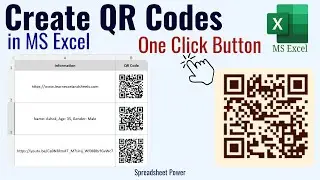 How to Create QR Code in Excel | One Click - QR Code Ready🔥