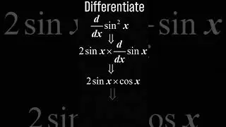 Derivative of sin^2x #sin #sinx #cosx