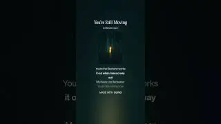 You're Still Moving