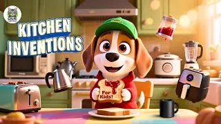 Curious Puppy Learns Kitchen Inventions 🐶🍳✨ | Fun STEM Learning Cartoon for Kids