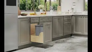 Double Wood Pull Out Trash Can