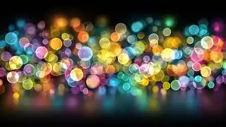 Abstract Colorful Bokeh Bubbles with Rainbow Glow Seamless Motion Background Loop 4K 60FPS