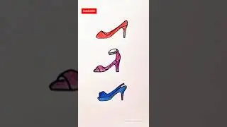 Easy and simple drawing ideas l How to draw heels : tutorial #shorts#easy drawing#Heels simple draw