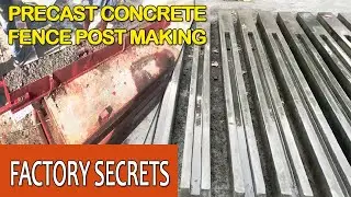 From Mold to Post in Minutes! Precast Concrete Fence Post Production | Factory Secrets Revealed!