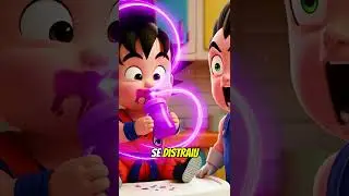 Goku Bebe um SUCO MISTERIOSO 🍇😱 #dragonball #goku  #vegeta