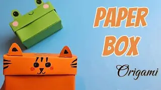 Cute Origami Animal Paper Boxes: Learn to Fold Tiger and Frog