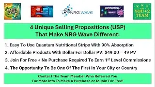 NRG Wave Pre-Launch New Health & Wealth Opportunity You Can Join For Free & Earn Residual Income