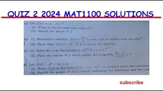 2024 QUIZ 2 MAT1100