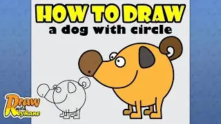 How To Draw a Dog With Circle | Easy Circle Drawing | نقاشی سگ با دایره